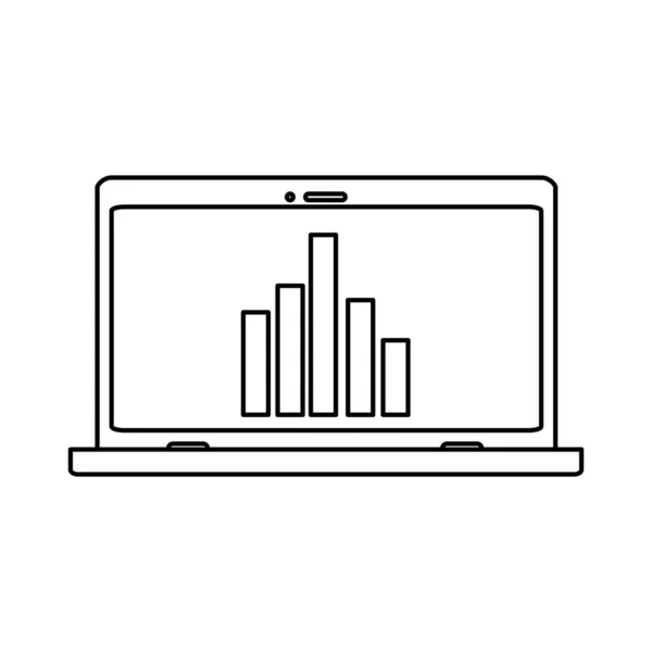 Diseño aislado portátil — Vector de stock