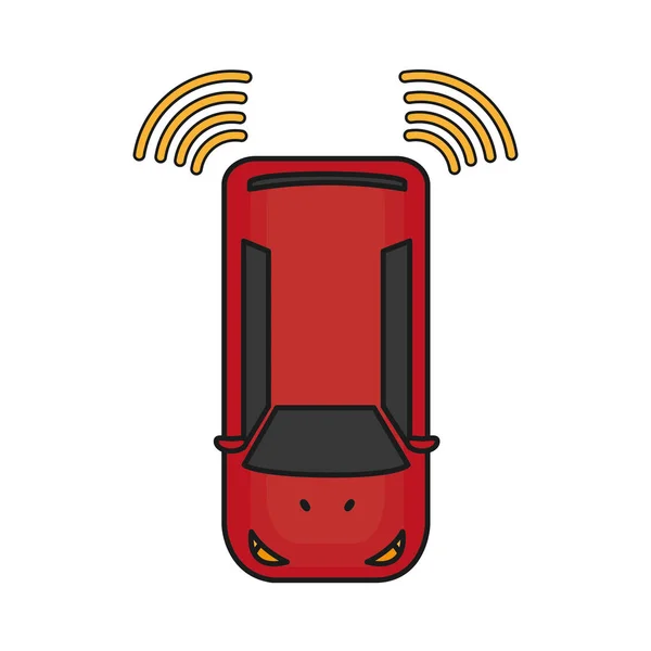 Transport de voiture avec transmission rapide — Image vectorielle