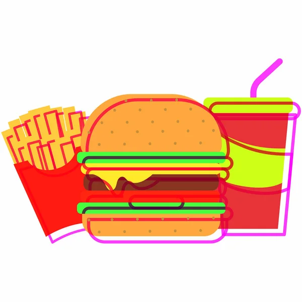 Isoliertes Hamburger-Design — Stockvektor