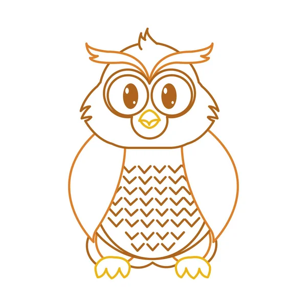 线颜头鹰可爱的野生动物字符 — 图库矢量图片