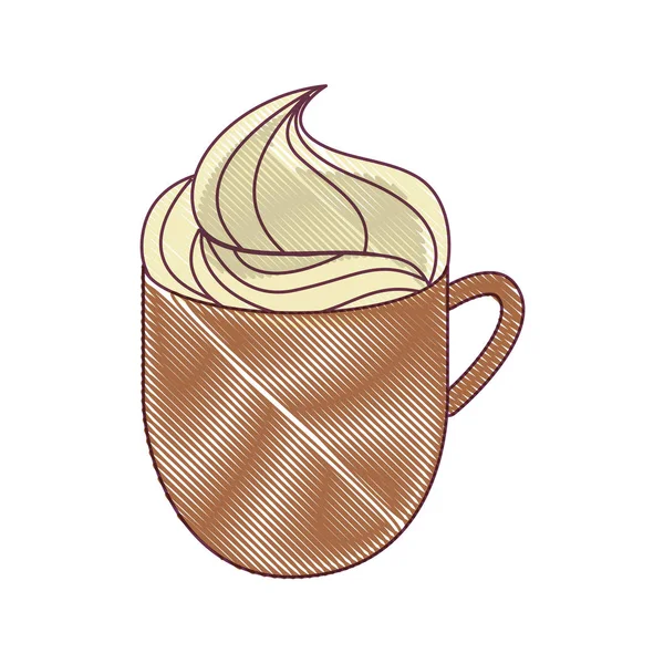 İzole çikolata kupa tasarım — Stok Vektör