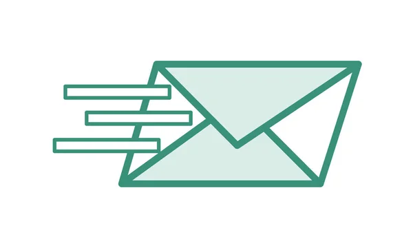 Duo barva textu e-mailových zpráv styl znak — Stockový vektor