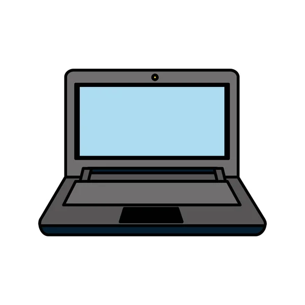 Laptop Aygıt Becerikli Alet Teknoloji Tema Izole Tasarım Vektör Çizim — Stok Vektör