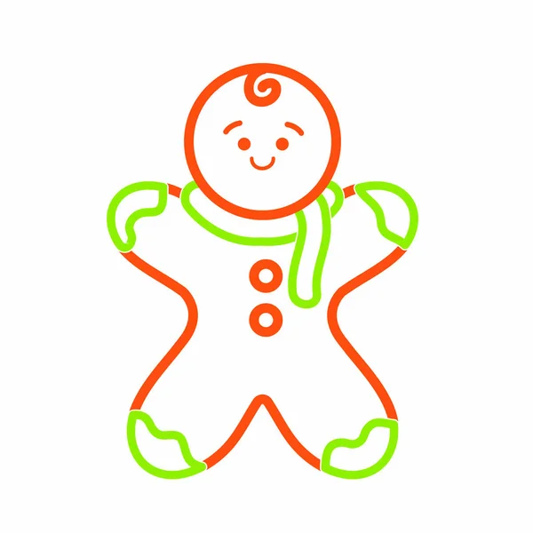 Boldog Karácsonyt Szezon Téma Elszigetelt Design Vektoros Illusztráció Cookie Ikon — Stock Vector