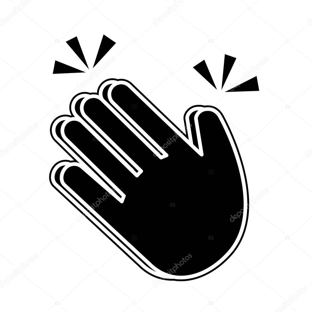 silhouette emoji hand waving gesture expression