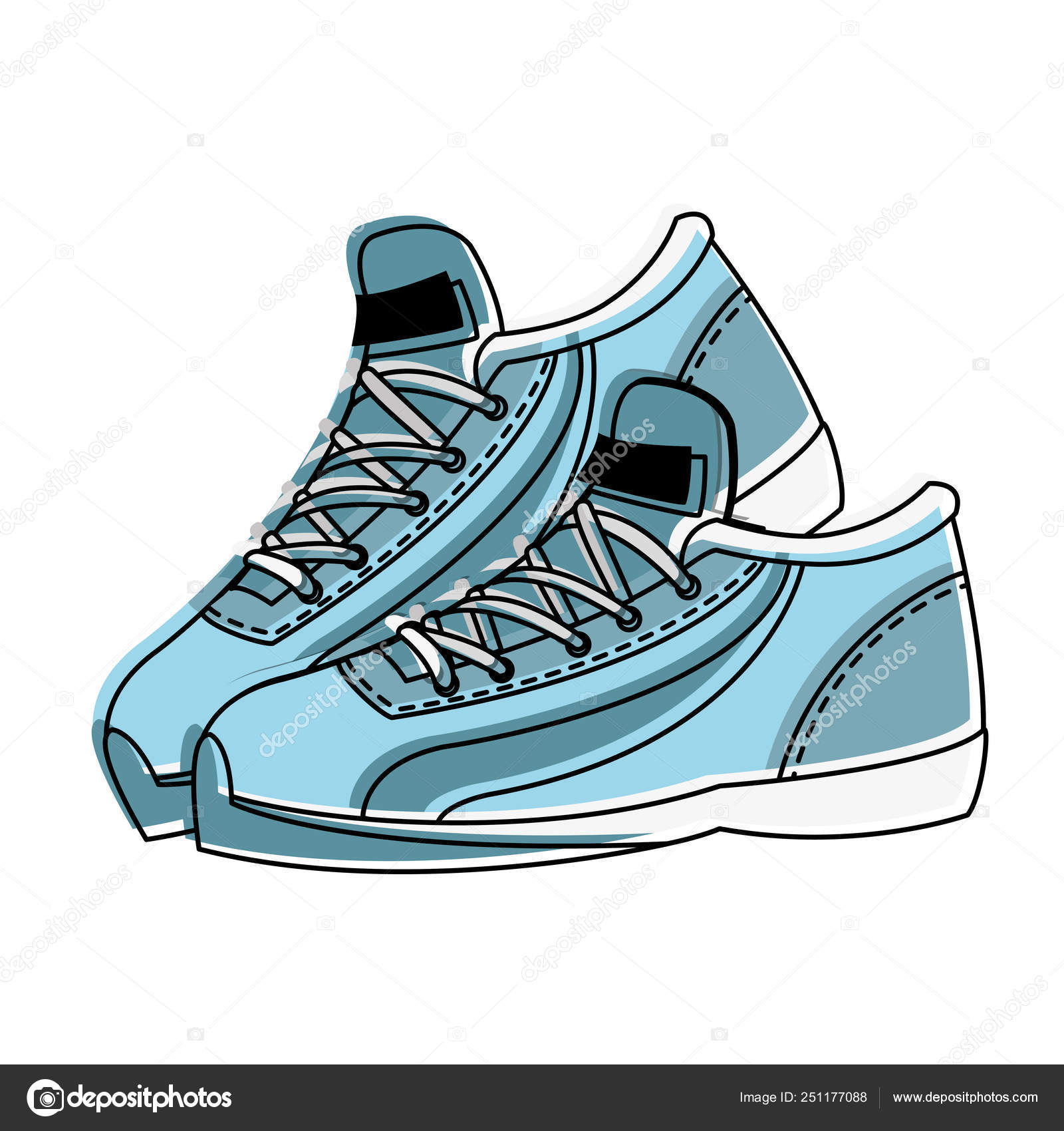 Diseño de zapatos deportivos Vector de stock #251177088 de ©stockgiu