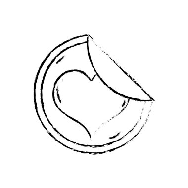 Grunge kalp sticker etiket etiket işareti