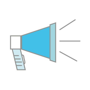 çizgi rengi megafon nesnesi hoparlör ses iletişim için