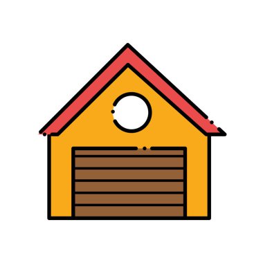 Kesikli çizgi garaj mağaza alışveriş Pazar iş için