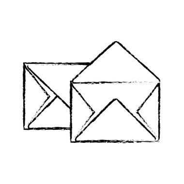 Grunge e-posta mektup metin ileti tasarım