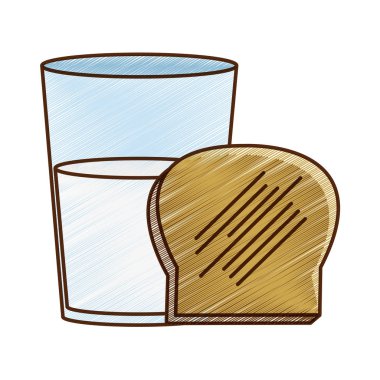 Ekmek, unlu gıda mutfak ve salonu Tema izole tasarım vektör çizim