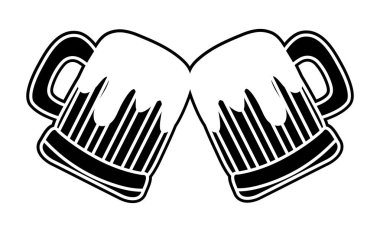 siluet bira alkol cam içecekler kutlama için