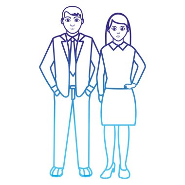 bozulmuş satır insanlarla şık kıyafetler ve saç tasarım