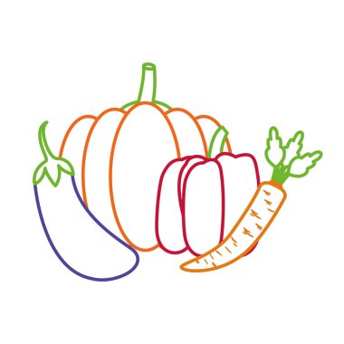 İzole sebze tasarım