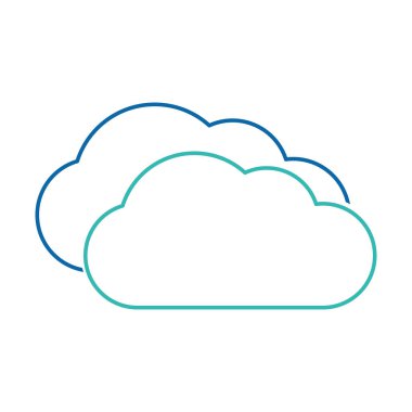 Bulut hava gökyüzü ve tema izole tasarım vektör çizim