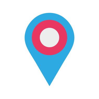 Hedef sembole renkli yer keşfetmek seyahat