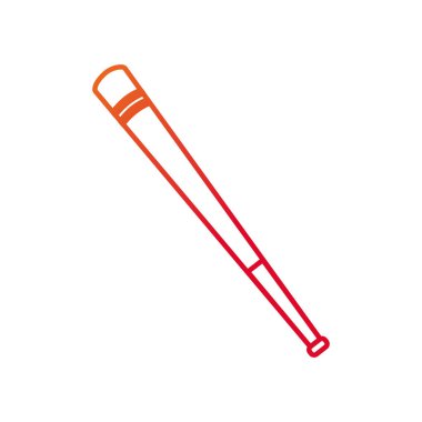 Beyzbol sopası spor rekabet ve oyun Tema izole tasarım vektör çizim