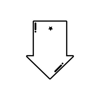 çizgi ok sembolü yön öğesi simgesi