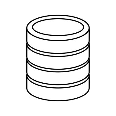 Veri Merkezi barındırma web ve Tema izole tasarım vektör çizim temel