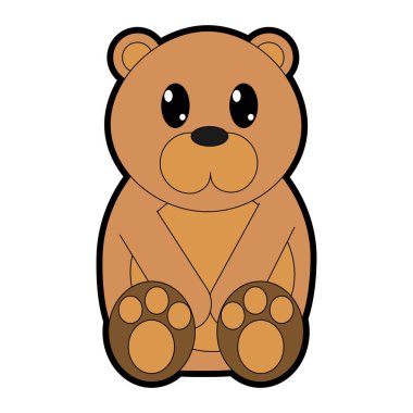 tam renkli ayı sevimli vahşi hayvan karakter
