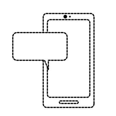 noktalı şekil smartphone teknoloji ile sohbet kabarcık haber