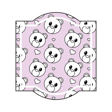 Ayılı çizgi film çerçevesi