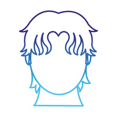 bozulmuş satır avatar adam kafa saç modeli ve varsayılan yüz ile