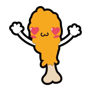 Lokanta kentsel ve lezzetli menü Tema izole tasarımını vektör çizim tavuk