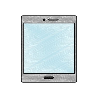 Tablet cihaz becerikli alet ve teknoloji Tema izole tasarım vektör çizim