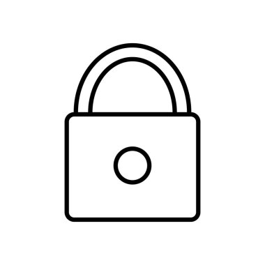 koruma ve güvenlik sembolü için satır yakın asma kilit