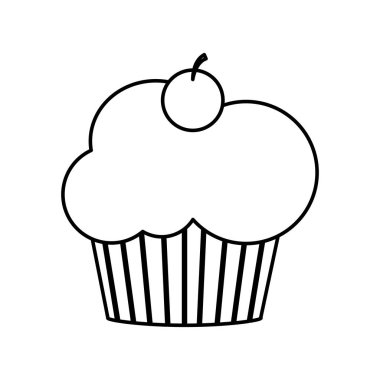 İzole cupcake tasarım