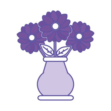 Duo renk ile kristal kavanoz içinde yaprakları yaprakları çiçek