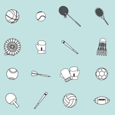 yamalar Dekorasyon oynamak için spor öğeleri ayarla