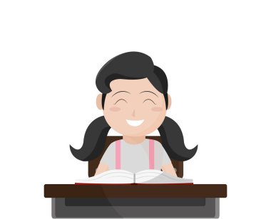 Kız ve kitap tasarımı