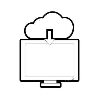 Bilgisayar aygıtı becerikli alet ve teknoloji Tema izole tasarım vektör çizim