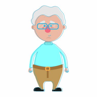 Büyükbaba çizgi film tasarımı