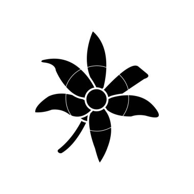 doğa yaprakları tasarımı ile güzel çiçek siluet