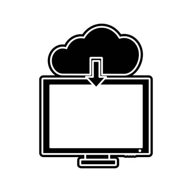 Bilgisayar aygıtı becerikli alet ve teknoloji Tema izole tasarım vektör çizim