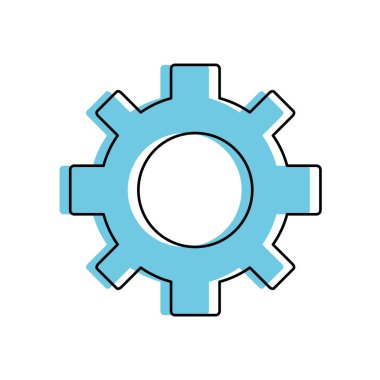 Dişli çark dişi daire tekerlek ve makine Tema izole tasarım vektör çizim