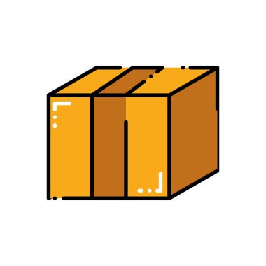 Kesikli çizgi teslim kapatmak paket hizmet tasarımı