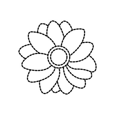 şekli güzel çiçek yaprakları dekorasyon tasarımı ile noktalı