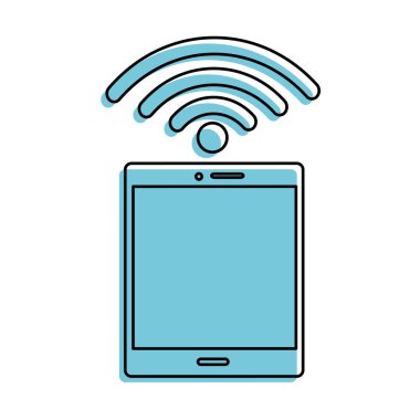 Tablet cihaz becerikli alet ve teknoloji Tema izole tasarım vektör çizim