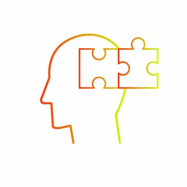 Vektör çizim tasarım bulmaca ve parça parça Yapboz ve oyun Tema Isolated başkanı