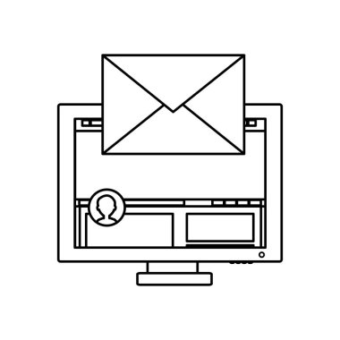 Bilgisayar aygıtı becerikli alet ve teknoloji Tema izole tasarım vektör çizim