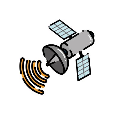 Kesikli çizgi uydu teknolojisi dijital küresel ağ