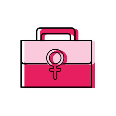 renk ilk yardım kiti kadınlar işareti ile taşındı