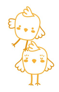 Neon satır kızlar oynayan kuş hayvan çiftlik