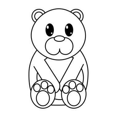 satır ayı sevimli vahşi hayvan karakteri