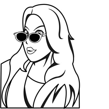 Retro kadın tasarım