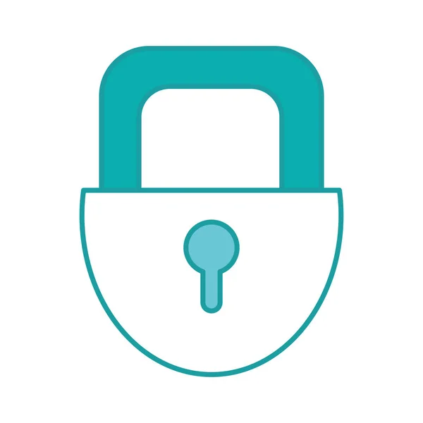 Duo couleur cadenas sécurité objet à l'accès à la vie privée — Image vectorielle